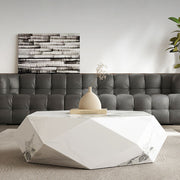 Modern Minimalist Sintered Stone Coffee Table Geometric Design for Contemporary Living Spaces